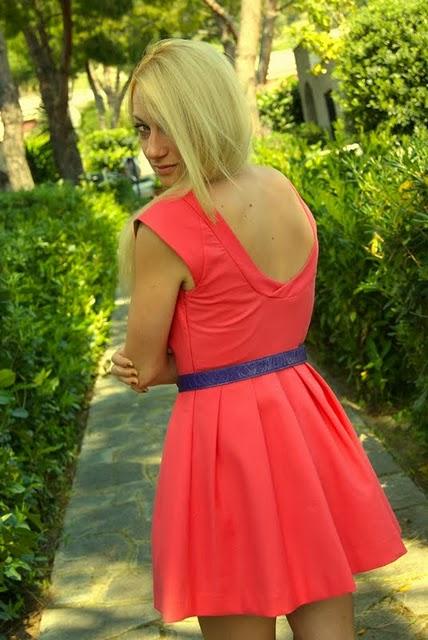 Coral dress