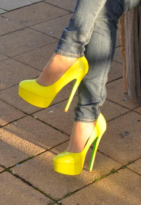 Yellow shoes