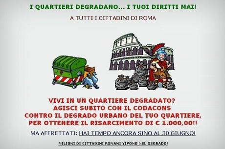 Anche il Codacons reagisce al degrado Anche il Codacons reagisce al degrado