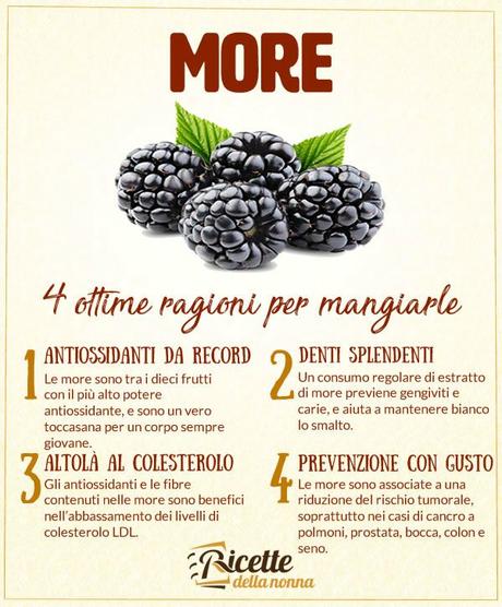 More: proprietà, benefici e controindicazioni 4 motivi per mangiare le more