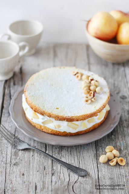 Torta alla ricotta con mele e pere Torta alla ricotta con mele e pere