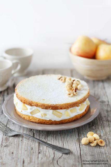 Torta alla ricotta con mele e pere Torta alla ricotta con mele e pere