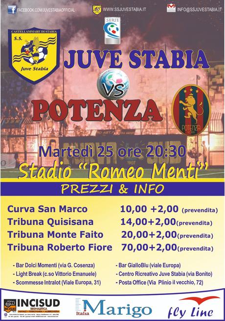 Juve Stabia-Potenza, al via la prevendita dei biglietti: prezzi ed info su come acquistarli Juve Stabia-Potenza, al via la prevendita dei biglietti: prezzi ed info su come acquistarli