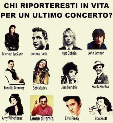 Chi riporteresti in vita per un ultimo concerto? Chi riporteresti in vita per un ultimo concerto?