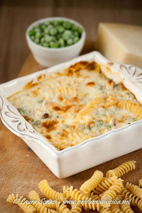 Pasta Gratinata con Piselli e Prosciutto Pasta Gratinata con Piselli e Prosciutto