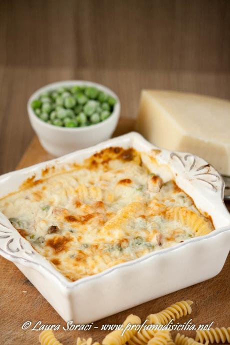 Pasta Gratinata con Piselli e Prosciutto Pasta Gratinata con Piselli e Prosciutto