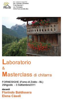 Laboratorio & Masterclass di chitarra Florindo Baldissera Elena Càsoli