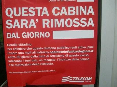 Una mail per salvare la cabina telefonica