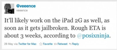 Jailbreak iPad 2 sarà Rilasciato il 18 Giugno 2011