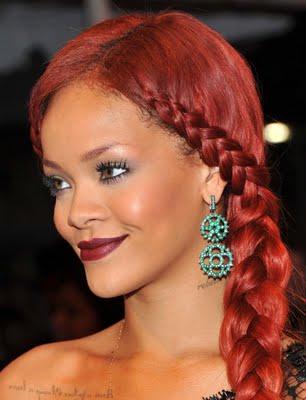 Rihanna's Inspiring Red Braid !