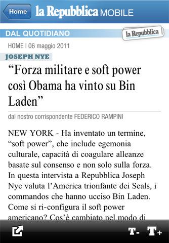 La Repubblica 4.0 mobile è disponibile per iPhone