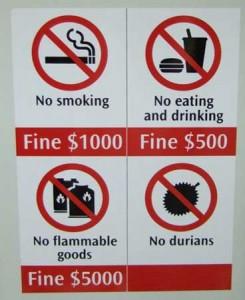 No durians