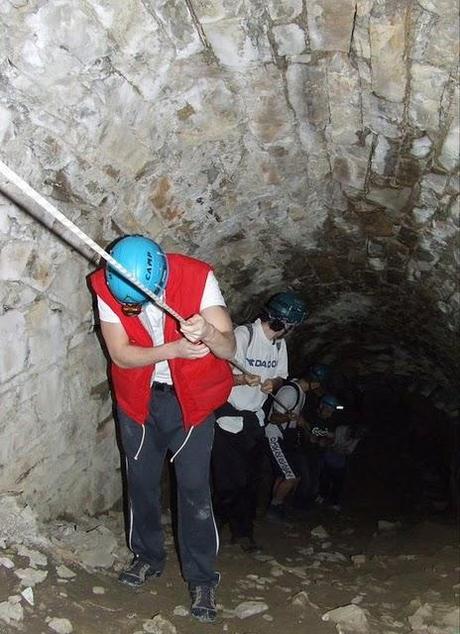 Speleologi in azione