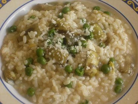 Risotto con Piselli e Carciofi