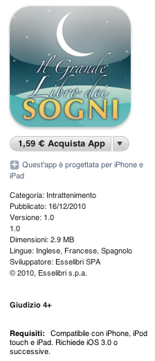 Il Grande Libro dei Sogni: applicazione per iPhone e iPad che interpreta i nostri sogni