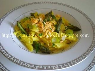 Garganelli con asparagi e zafferano