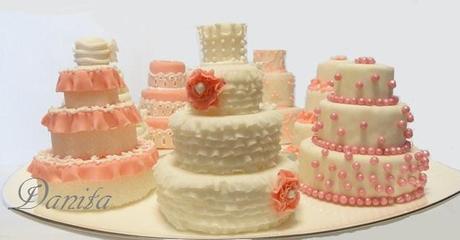 Mini wedding cake romantici