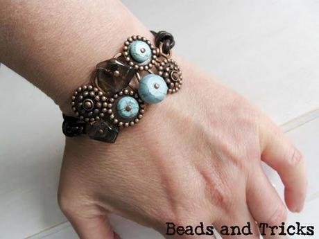 Cuoio, turchese e rame