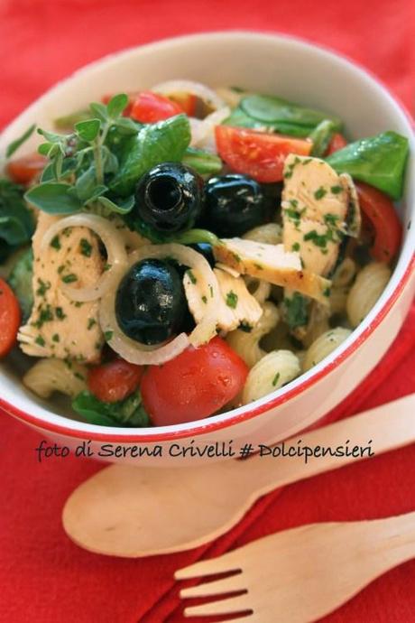 CELENTANI IN INSALATA CON POLLO ALLA DIAVOLA di Dolcipensieri