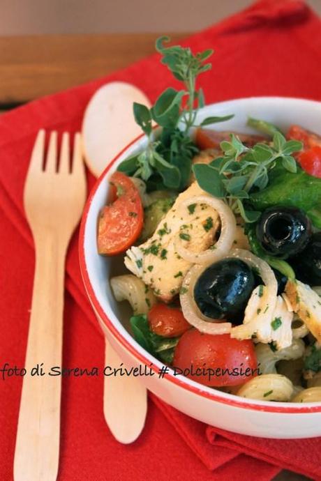 CELENTANI IN INSALATA CON POLLO ALLA DIAVOLA di Dolcipensieri