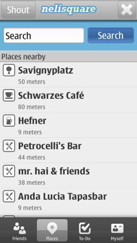 Nelisquare: nuovo client Foursquare