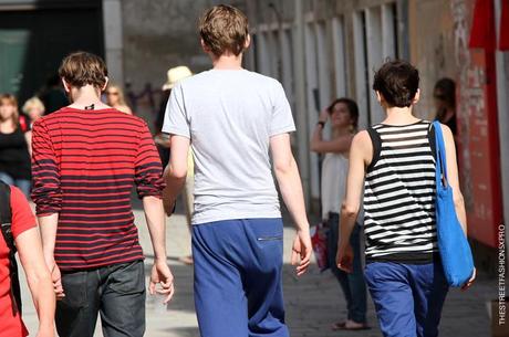 In the Street...Venice in stripes