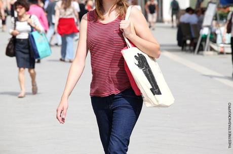 In the Street...Venice in stripes