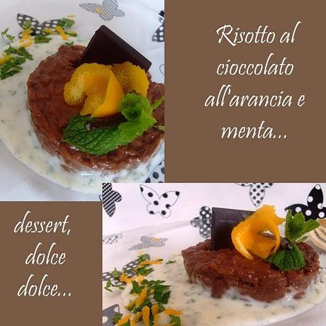 Risotto al cioccolato all'arancia e menta:un'insolito dessert!