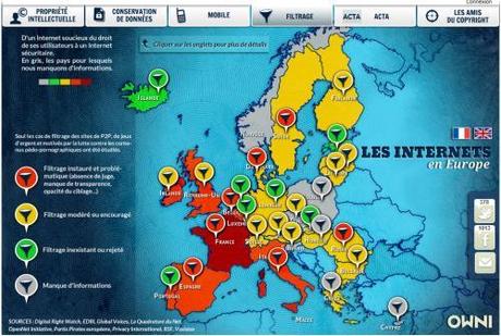 Mappa della Libertà della Rete in Europa
