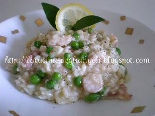 Risotto ai gamberi e pisellini