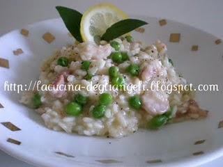 Risotto ai gamberi e pisellini