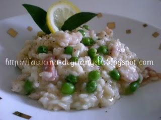 Risotto ai gamberi e pisellini