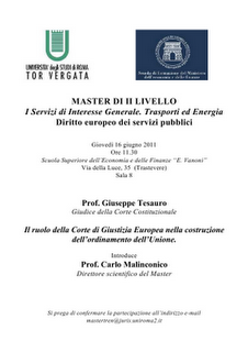 Roma, conferenza del prof. Giuseppe Tesauro