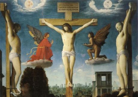 Nella crocefissione del Monastero di Visoki Decani, non ci sono UFO solo simboli cristiani Nella crocefissione del Monastero di Visoki Decani, non ci sono UFO solo simboli cristiani