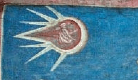 Nella crocefissione del Monastero di Visoki Decani, non ci sono UFO solo simboli cristiani Nella crocefissione del Monastero di Visoki Decani, non ci sono UFO solo simboli cristiani