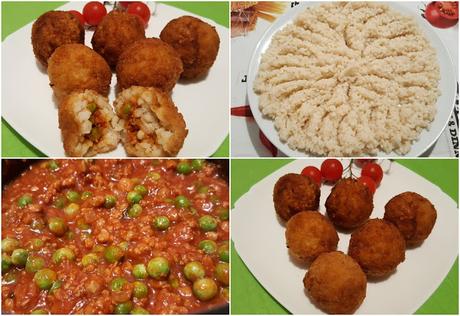Arancini al ragù e piselli https://lericettediclaudiaeandre.blogspot.com/