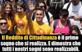 Il Reddito di Cittadinanza, è il primo sogno che si realizza. Il Reddito di Cittadinanza, è il primo sogno che si realizza.