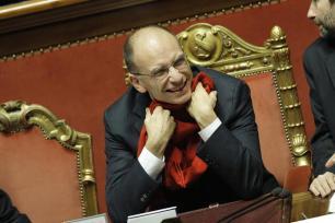 L.Stabilità: iniziata discussione in Aula Il presidente del Consiglio, Enrico Letta, in Aula del Senato durante le dichiarazioni del voto di fiducia sulla Legge di Stabilità, Roma, 26 novembre 2013. ANSA/GIUSEPPE LAMI