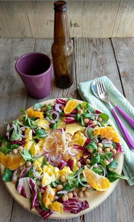 insalata di ceci con uova strapazzate insalata di ceci con uova strapazzate
