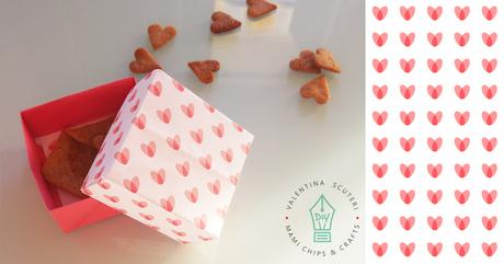 San Valentino - scatola origami porta biscotti San Valentino - scatola origami porta biscotti