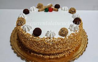 Torta con crema al bacio e vaniglia. Torta con crema al bacio e vaniglia.
