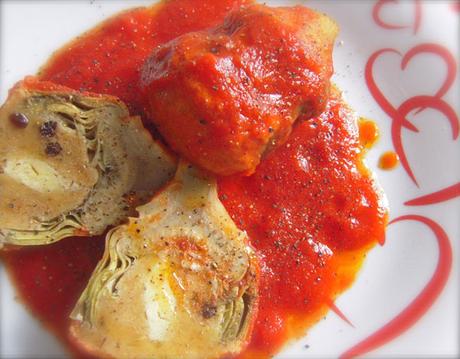 carciofi con il tappo d’uovo e cuore ripieno carciofi con il tappo d’uovo e cuore ripieno
