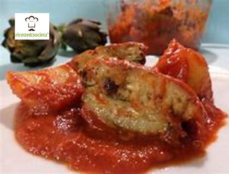 carciofi con il tappo d’uovo e cuore ripieno carciofi con il tappo d’uovo e cuore ripieno