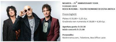 I Negrita il 9 luglio a Ostia Antica I Negrita il 9 luglio a Ostia Antica