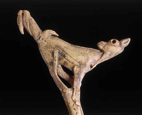 Esseri umani dell’ età della pietra: non chiamiamoli cavernicoli Propulsore in corno decorato con un stambecco che partorisce, scoperto nelle grotte di Mas d'Azil, Francia, e risalente a circa 14.000 anni fa