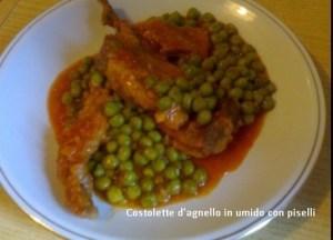 Costolette d’agnello in umido con piselli Costolette d’agnello in umido con piselli
