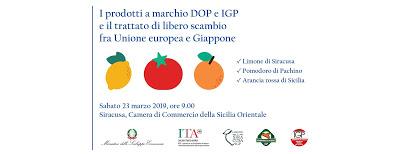 Arriverà giovedì 21 marzo, da Tokio una delegazione giapponese per scoprire i territori dove nascono i limoni di Siracusa IGP, le arance rosse siciliane IGP e i pomodori di Pachino IGP. Arriverà giovedì 21 marzo, da Tokio una delegazione giapponese per scoprire i territori dove nascono i limoni di Siracusa IGP, le arance rosse siciliane IGP e i pomodori di Pachino IGP.
