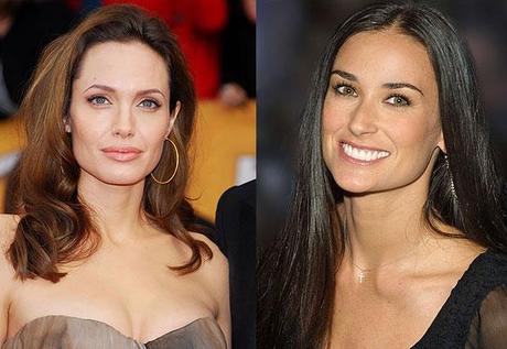 Angelina Jolie Demi Moore viso quadrato