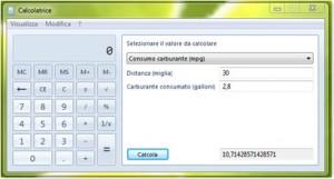 La calcolatrice di Windows7 e le sue potenzialità