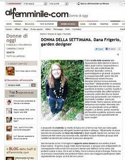 Donna della settimana su al femminile.com